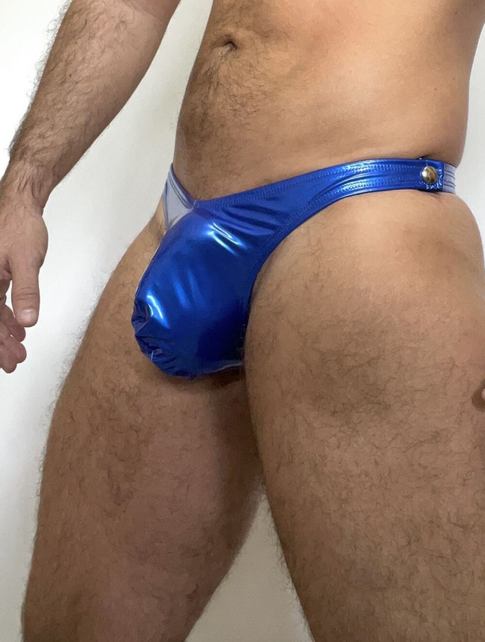 Mens Vinyl Snap Thong